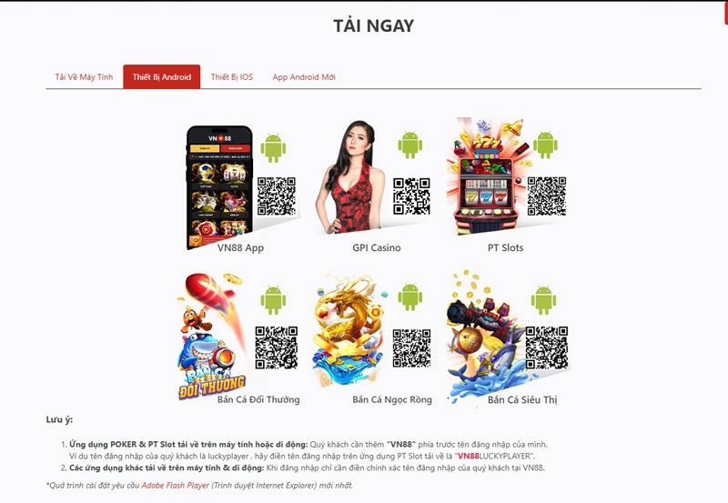 Hướng dẫn cách tải app VN88 cho thiết bị Android